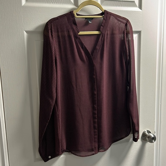 Sheer v-neck blouse - Picture 1 of 4